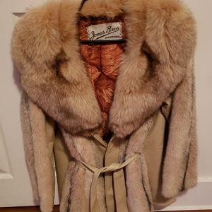 Genuine Fox Fur and Leather Jacket